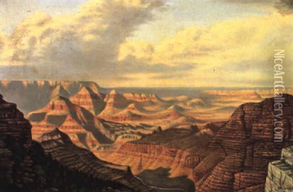 Grand View, Grand Canyon National Park, Arizona Oil Painting - Levi Wells Prentice