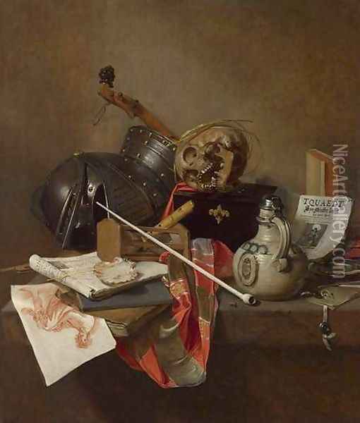 Vanitas Still-Life 1648 Oil Painting - Jan Jansz. Treck