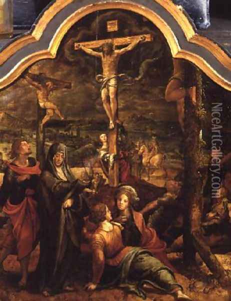 The Crucifixion Oil Painting - Pieter Coecke Van Aelst