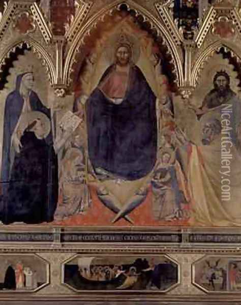 The Strozzi Altarpiece 1357 2 Oil Painting - Andrea Orcagna