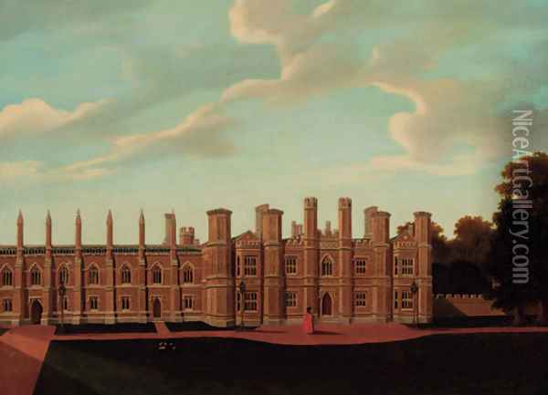The Provosts Lodge, Kings College, Cambridge Oil Painting - English School
