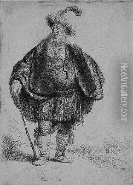 The Persian (b., Holl.152; H.93; Bb.32-a) Oil Painting - Rembrandt Van Rijn