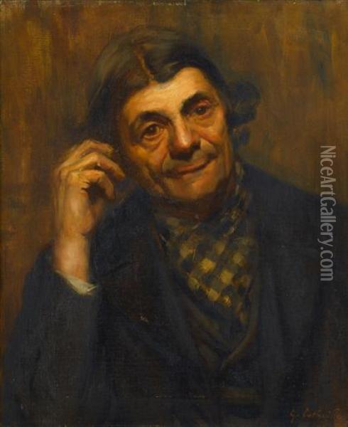 Portrait Of A Philosopher Oil Painting - J. Lathouille