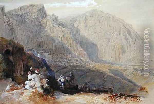 Delphi Oil Painting - Edward Lear