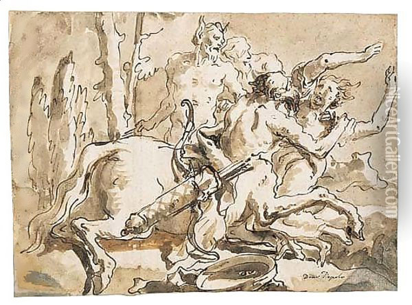 Untitled Oil Painting - Giovanni Domenico Tiepolo