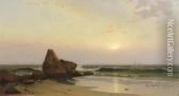 ''morning At Narragansett'' Oil Painting - Alfred Thompson Bricher