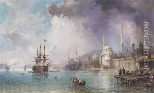 Constantinopoli Oil Painting - Carlo Bossoli