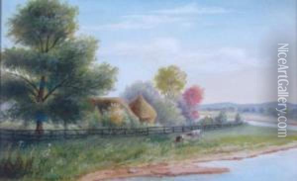 Hunter In Wooded Landscape Oil Painting - Alden Mote