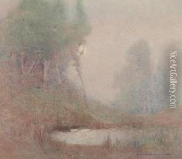 Misty Nocturne Oil Painting - John William Tristram