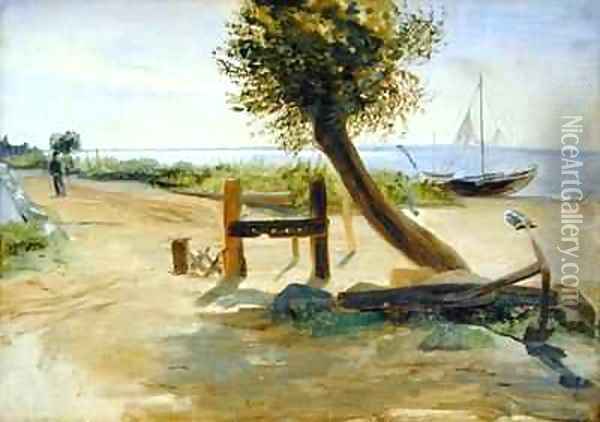 The Banks of the Elbe Oil Painting - Jacob Gensler