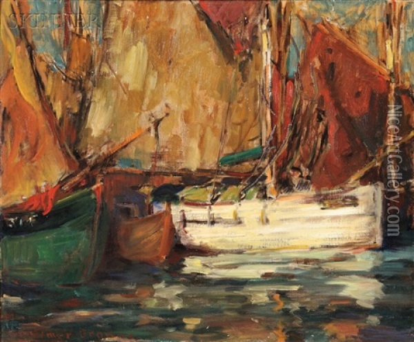 Harbor View Oil Painting - George Elmer Browne
