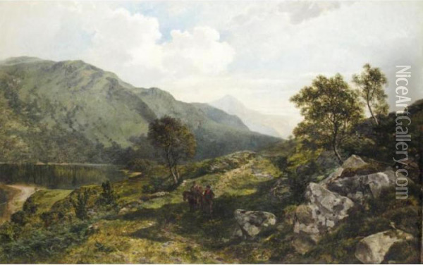 A View Of Loch Lomond Oil Painting - James Peel