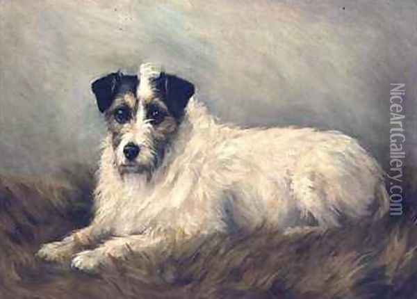 Terrier Oil Painting - Mabel Hastings