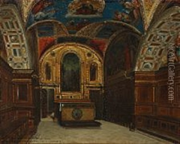 Borssalen I Perugia Oil Painting - Josef Theodor Hansen