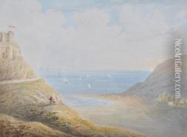 A Coastal Inlet Oil Painting - John White