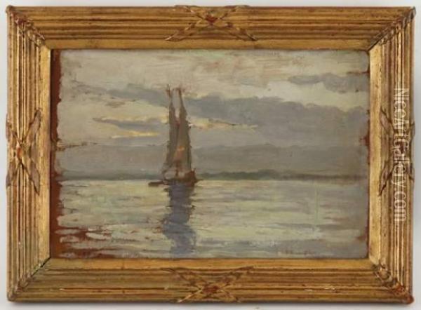 Voilier Sur Le Lac Oil Painting - Frederic Dufaux