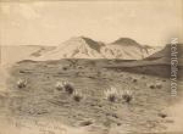 Desert Peaks, Yavapai County, Arizona Oil Painting - Maynard Dixon
