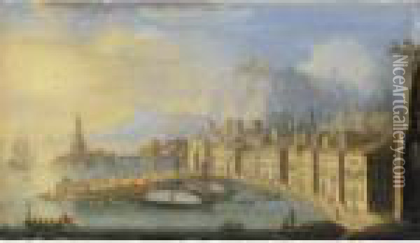 Fantasy View Of Naples Oil Painting - Orazio Grevenbroeck