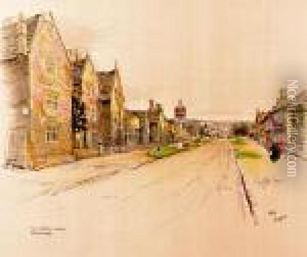 The Lygon Arms, Broadway Oil Painting - Cecil Charles Aldin
