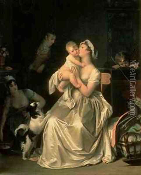 Motherhood Oil Painting - Marguerite Gerard