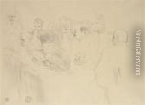 Proces Arton (troisieme Planche) (d. 193; A. 194; W. 151) Oil Painting - Henri De Toulouse-Lautrec