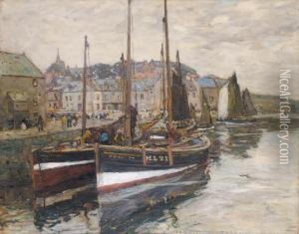 Harbour At Pittenweem Oil Painting - Robert Mcgown Coventry