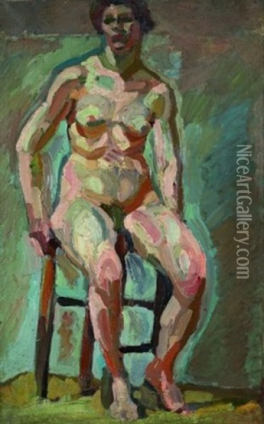 Etude Academique (study) Oil Painting - Maurice Albert Loutreuil