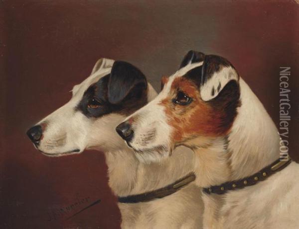 Terriers Oil Painting - John Arnold Wheeler