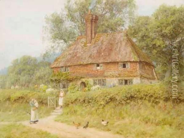 An Old Surrey Cottage 2 Oil Painting - Helen Mary Elizabeth Allingham