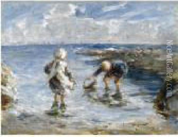 The Creel Washers Oil Painting - Robert Gemmell Hutchison