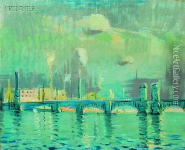 The Pepper Pot Bridge Oil Painting - Arthur Clifton Goodwin