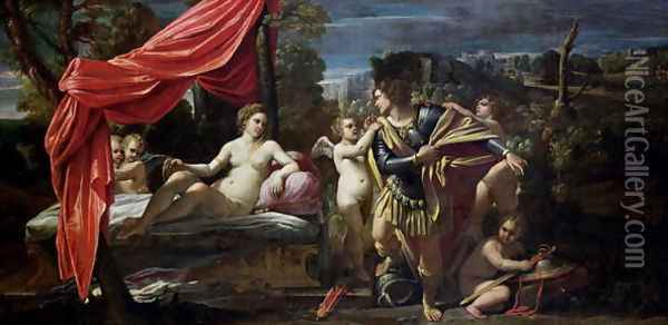 Mars and Venus 1620 Oil Painting - Sisto Badalocchio