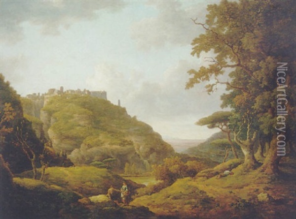 View Of Tivoli Oil Painting - William Marlow