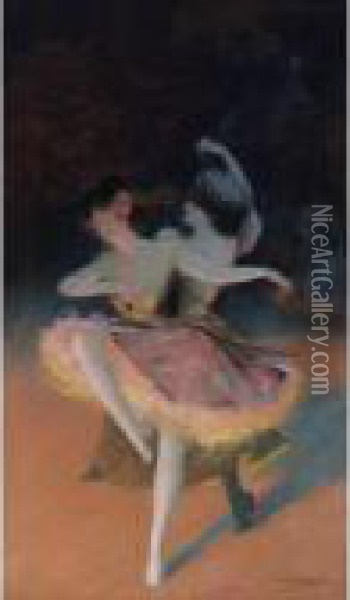 The Dancers Oil Painting - Delphin Enjolras
