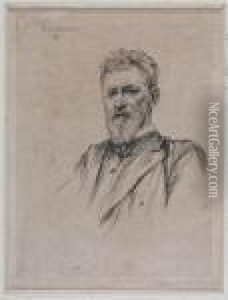Portrait Of A Man Oil Painting - Sir Hubert von Herkomer