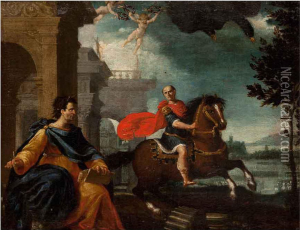 Episodio Di Storia Romana Oil Painting - Andrea Giovanni Ansaldo