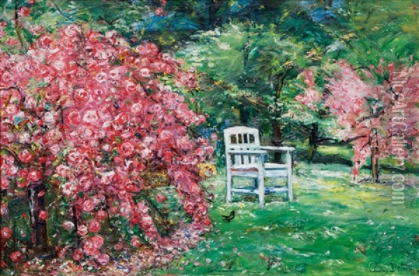 Uppig Bluhender Garten Oil Painting - Ludwig Julius Christian Dettmann