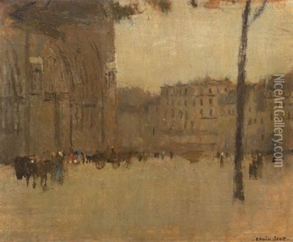 Place Saint Germain Oil Painting - Edwin Scott