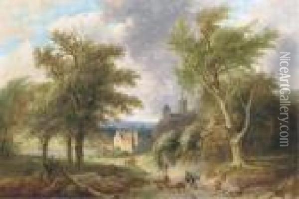 On The Outskirts Of A Town Oil Painting - Jan Evert Morel