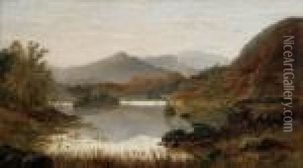 Rydal Water Oil Painting - William Mellor