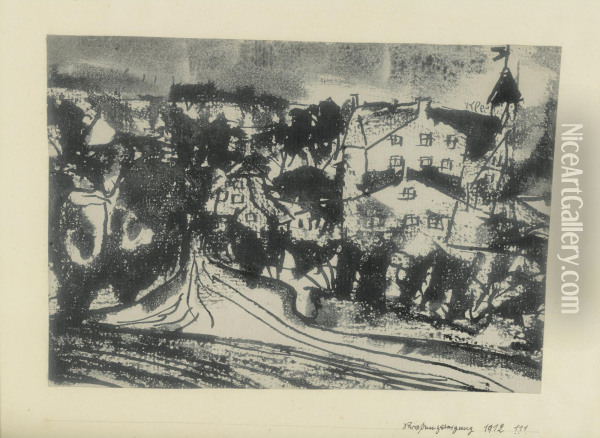 Strassenverzweigung (bei Aufgeweichtem Boden) Oil Painting - Paul Klee