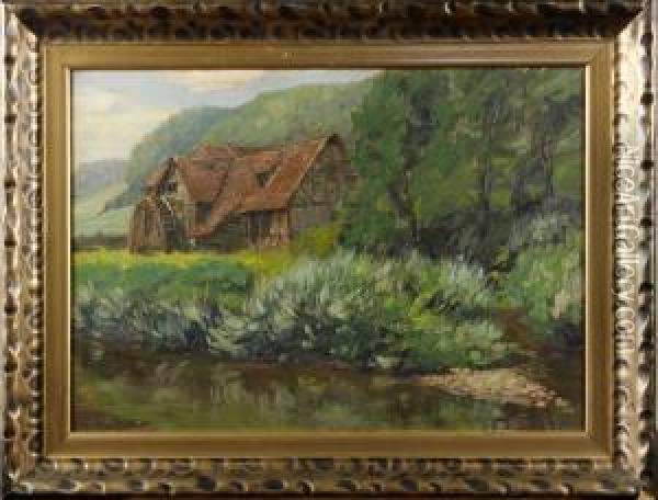 Kvarnbyggnad Oil Painting - William Pape