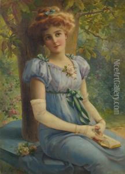 A Sweet Glance Oil Painting - Emile Vernon