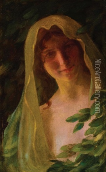 Study For Acadia Oil Painting - Charles Courtney Curran