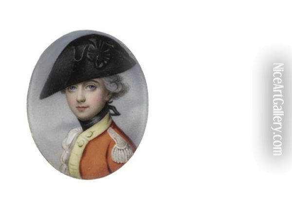 A Pair Of Miniatures Portraying Charles Stanhope, 3rd Earl Of Harrington (1753-1829) And Jane Stanhope Nee Fleming, Countess Of Harrington (1755-1824) (pair) Oil Painting - John Haslem