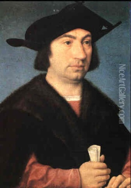 Portrait Of Stefano Raggio Oil Painting - Joos Van Cleve