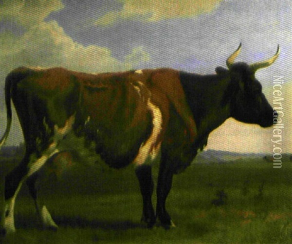 Vache Oil Painting - Adolf Heinrich Mackeprang