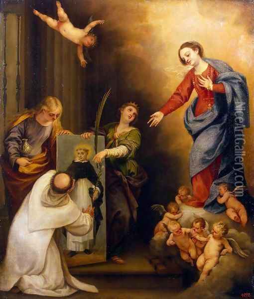 St Dominic in Soriano Oil Painting - Pedro Anastasio Bocanegra