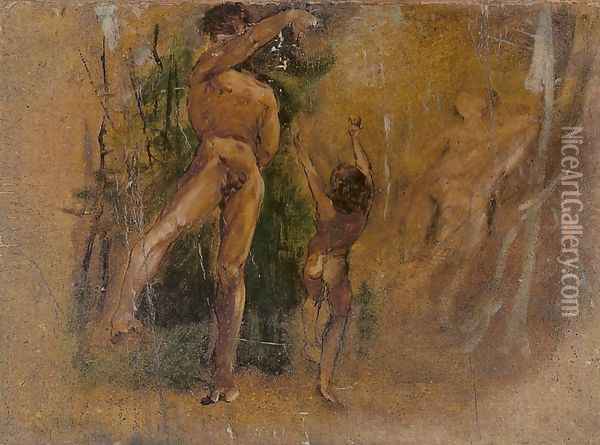 Study for The Dancing Lesson Oil Painting - Jacek Malczewski