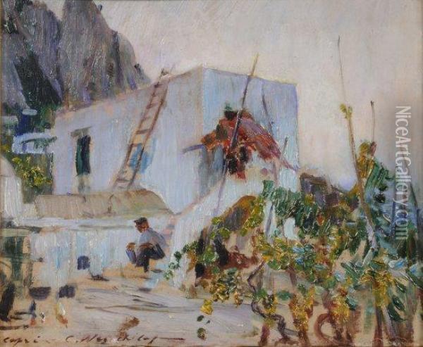 Maison De Pecheur A Capri Oil Painting - Constantin Alexandr. Westchiloff